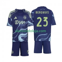 Camisola AFC Ajax Steven Berghuis 23 Criança Equipamento Segundo 2025-2026 Manga Curta